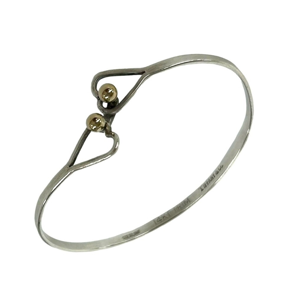 TIFFANY & CO. Vintage 14k Silver Heart Bracelet